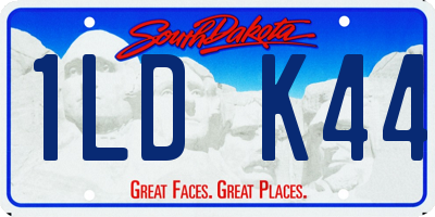 SD license plate 1LDK44