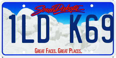 SD license plate 1LDK69