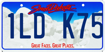 SD license plate 1LDK75