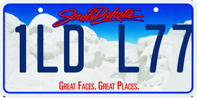SD license plate 1LDL77