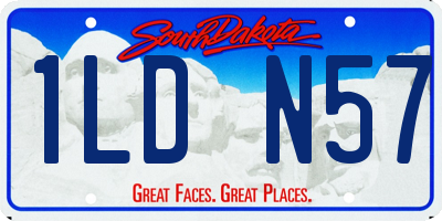 SD license plate 1LDN57