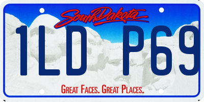 SD license plate 1LDP69