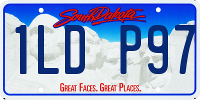 SD license plate 1LDP97