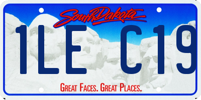 SD license plate 1LEC19