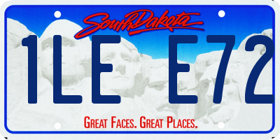 SD license plate 1LEE72