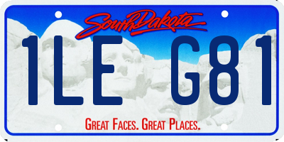 SD license plate 1LEG81