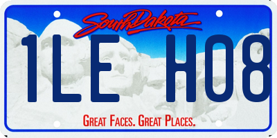 SD license plate 1LEH08