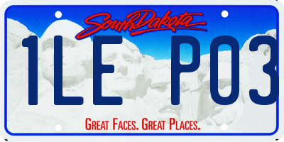 SD license plate 1LEP03