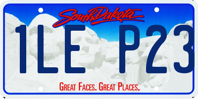 SD license plate 1LEP23