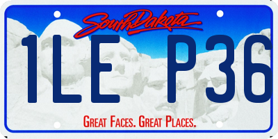 SD license plate 1LEP36