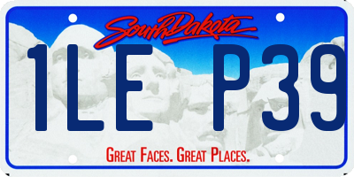 SD license plate 1LEP39