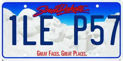 SD license plate 1LEP57