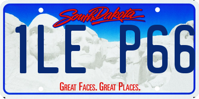 SD license plate 1LEP66