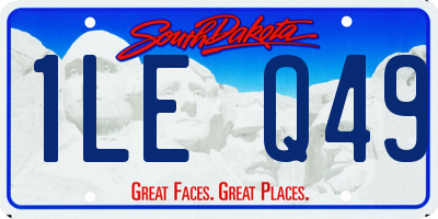 SD license plate 1LEQ49