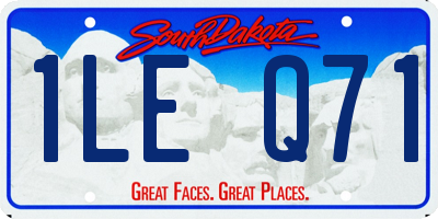 SD license plate 1LEQ71