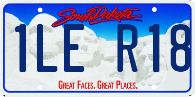 SD license plate 1LER18