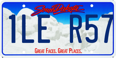 SD license plate 1LER57