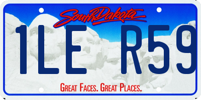 SD license plate 1LER59