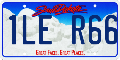 SD license plate 1LER66
