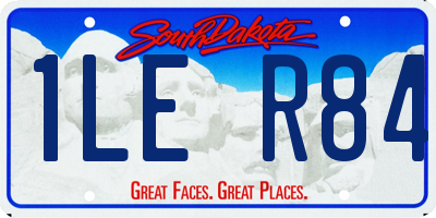 SD license plate 1LER84