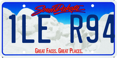 SD license plate 1LER94