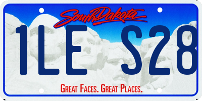 SD license plate 1LES28