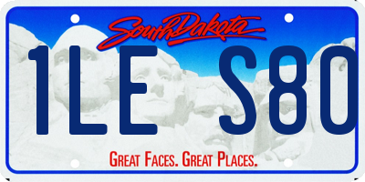 SD license plate 1LES80