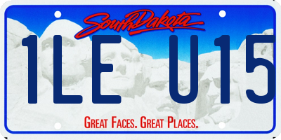 SD license plate 1LEU15