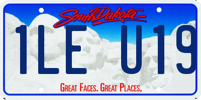 SD license plate 1LEU19