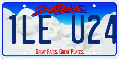 SD license plate 1LEU24