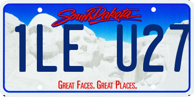 SD license plate 1LEU27