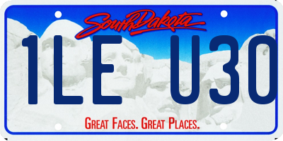 SD license plate 1LEU30