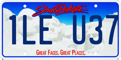 SD license plate 1LEU37
