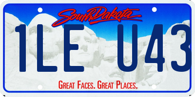 SD license plate 1LEU43