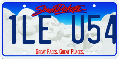 SD license plate 1LEU54