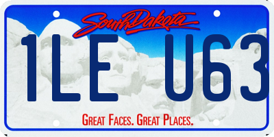SD license plate 1LEU63