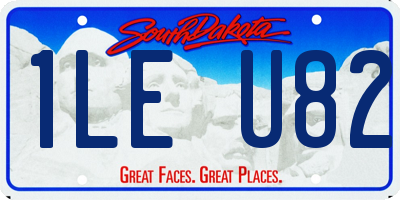 SD license plate 1LEU82