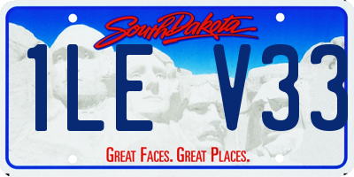 SD license plate 1LEV33