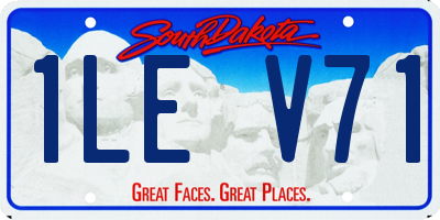 SD license plate 1LEV71