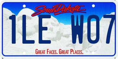 SD license plate 1LEW07