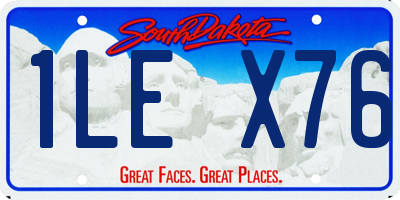 SD license plate 1LEX76