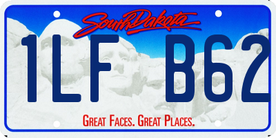 SD license plate 1LFB62