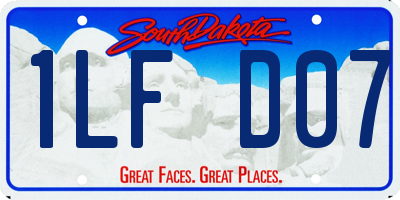 SD license plate 1LFD07