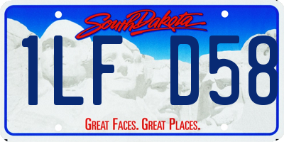 SD license plate 1LFD58