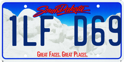 SD license plate 1LFD69