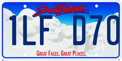 SD license plate 1LFD70