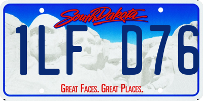 SD license plate 1LFD76