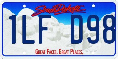 SD license plate 1LFD98