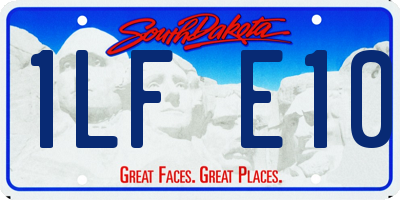 SD license plate 1LFE10