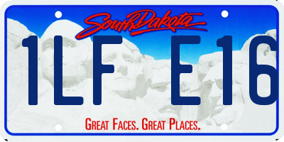 SD license plate 1LFE16